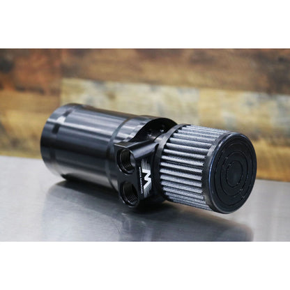 Top Loader Billet Internally Baffled Oil Catch Can (Dual 10AN Port)