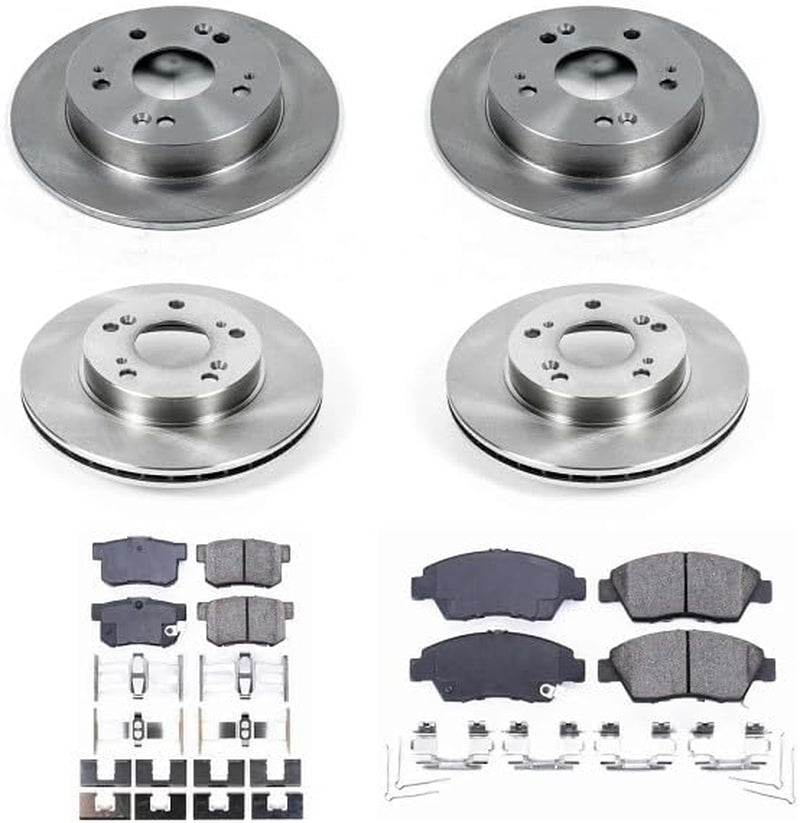 Front and Rear Brake Kit for Honda Civic 2009-11 - Z17 Ceramic Brake Pads & Disc Rotors Replacement, KOE4276