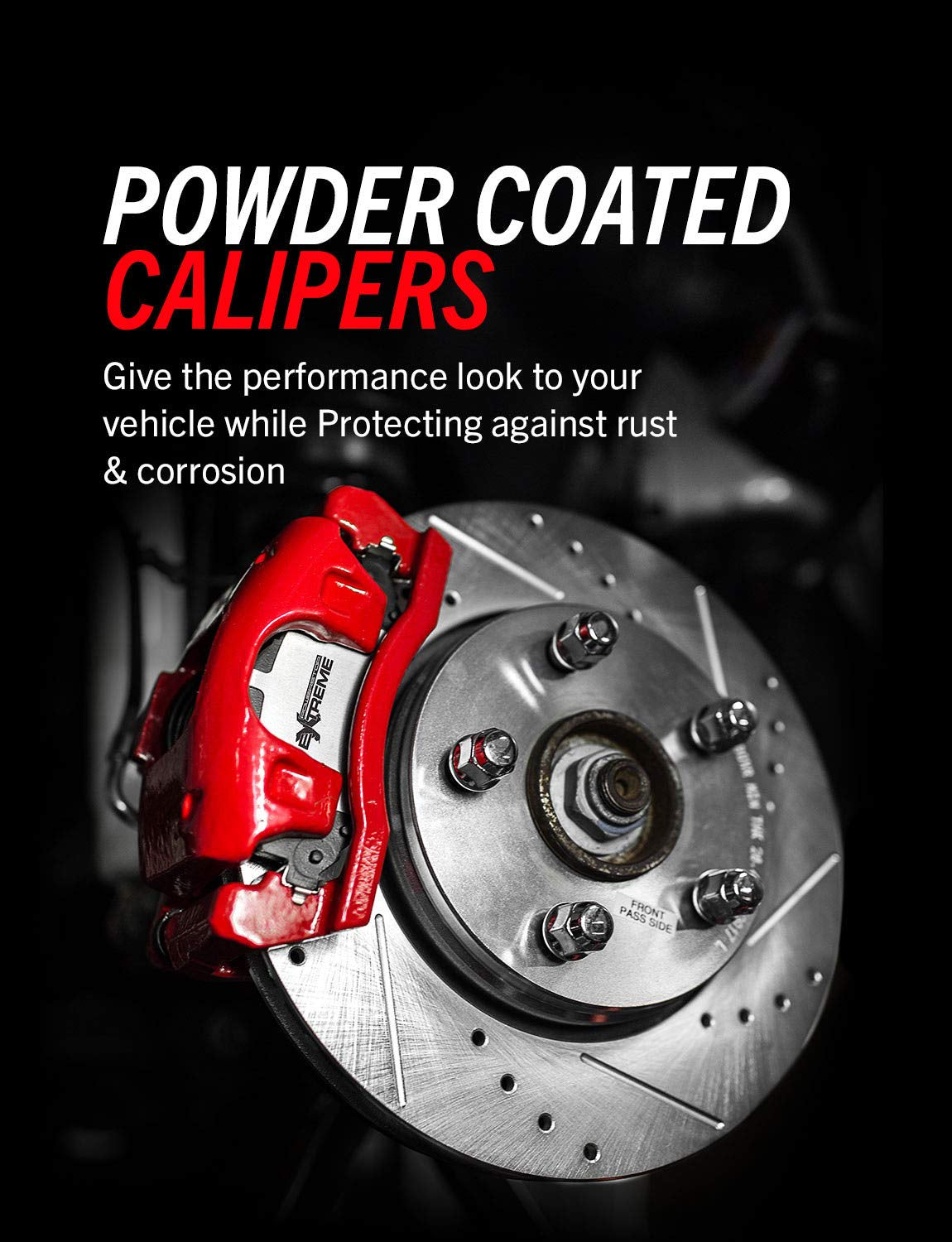 Rear Red Powder Coated Brake Caliper Pair for Ford F-250 Super Duty 2005-07 | Ford F-350 Super Duty 2005-07 - High-Temp Brake Caliper Upgrade, S4920