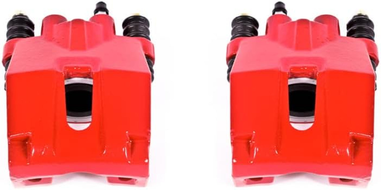 Rear Red Powder Coated Brake Caliper Pair for Ford F-150 2004-11 | Lincoln Mark LT 2006-08 - High-Temp Brake Caliper Upgrade, S4858