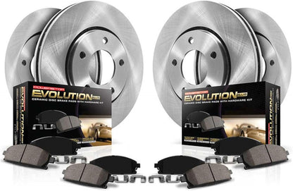 Front and Rear Brake Kit for Honda Civic 2009-11 - Z17 Ceramic Brake Pads & Disc Rotors Replacement, KOE4276