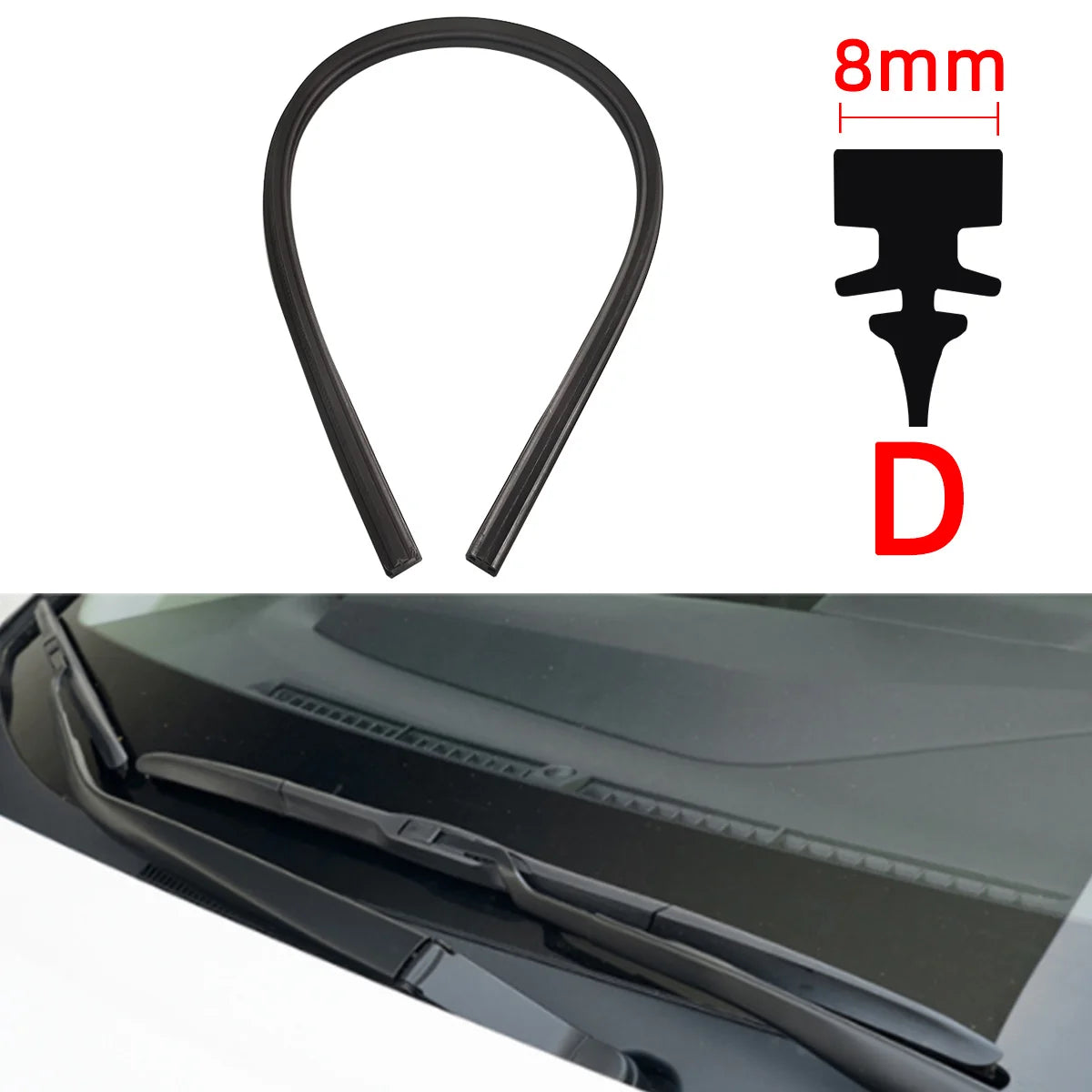 Auto Car All Seasons Windshield Wiper Blades Refills Natural Rubber Strips Wiper Blade Replacement Parts All Types Fit 14"- 32"