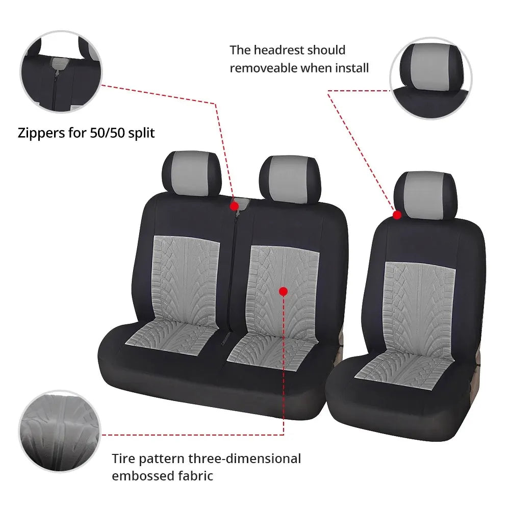 9 Seater Bus Seat Covers High Quality Dirt Resistant Car Seat Protectors Multiple Colours