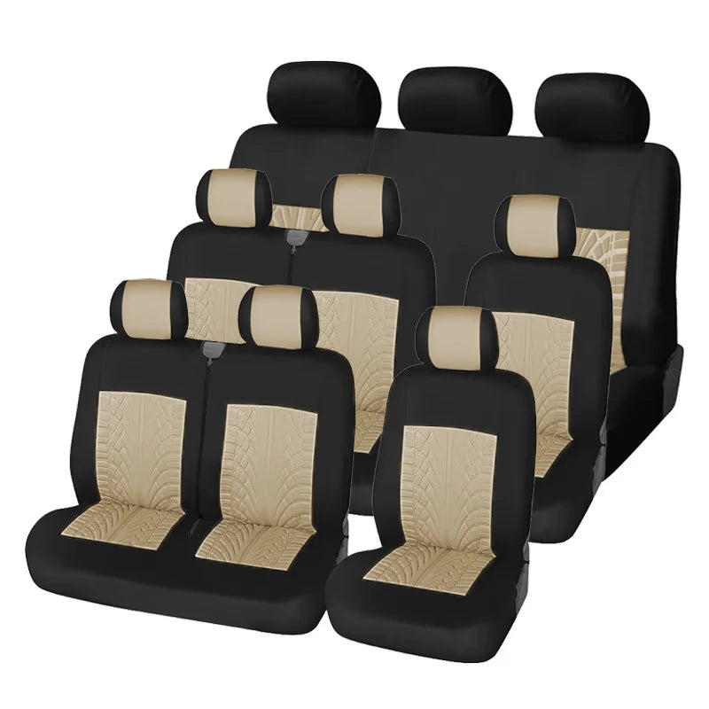 9 Seater Bus Seat Covers High Quality Dirt Resistant Car Seat Protectors Multiple Colours