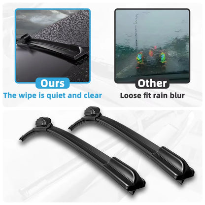 1PC of Car Windshield Wiper Blade J/U Universal Soft Rubber All Season Boneless Car Wiper Blade 12 "13" 14 "15" 16 "17" 18 "19"